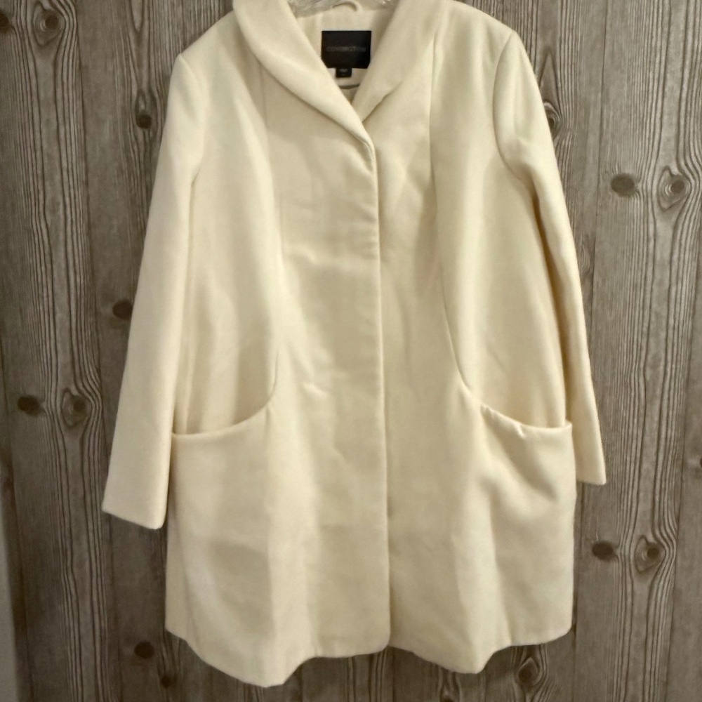 Covington Cream Off-white Coat Jacket Women's Plus Size 2X